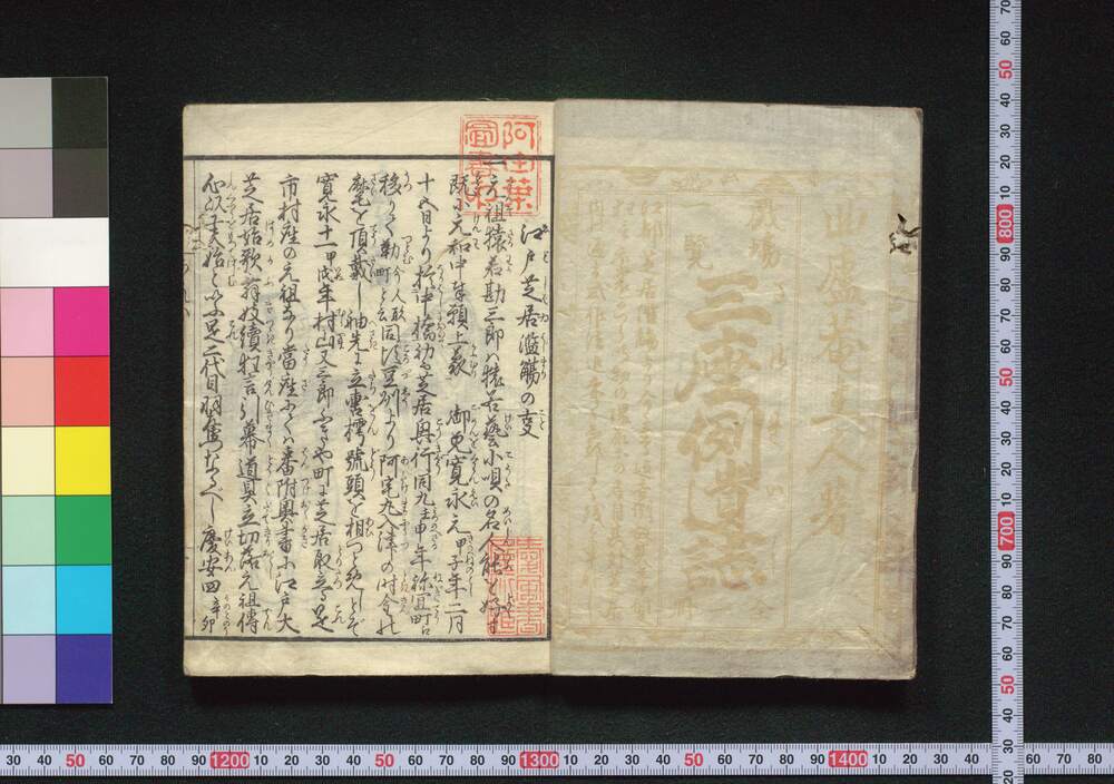 作品画像:三座例遺誌 歌舞伎劇書