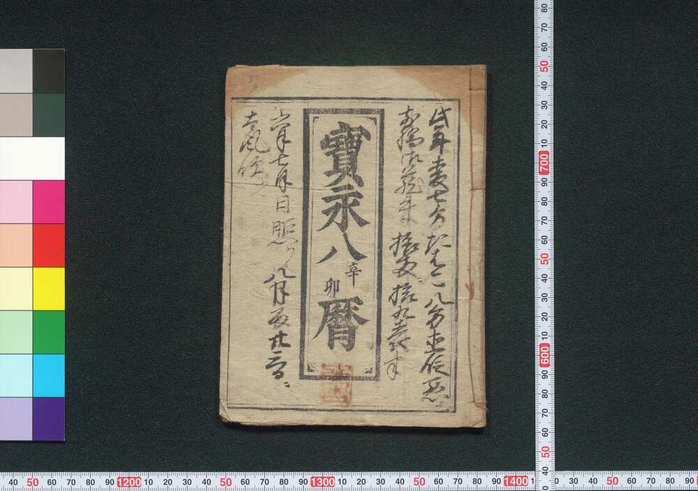 作品画像:宝永八辛卯酉暦(正徳元年 江戸暦)