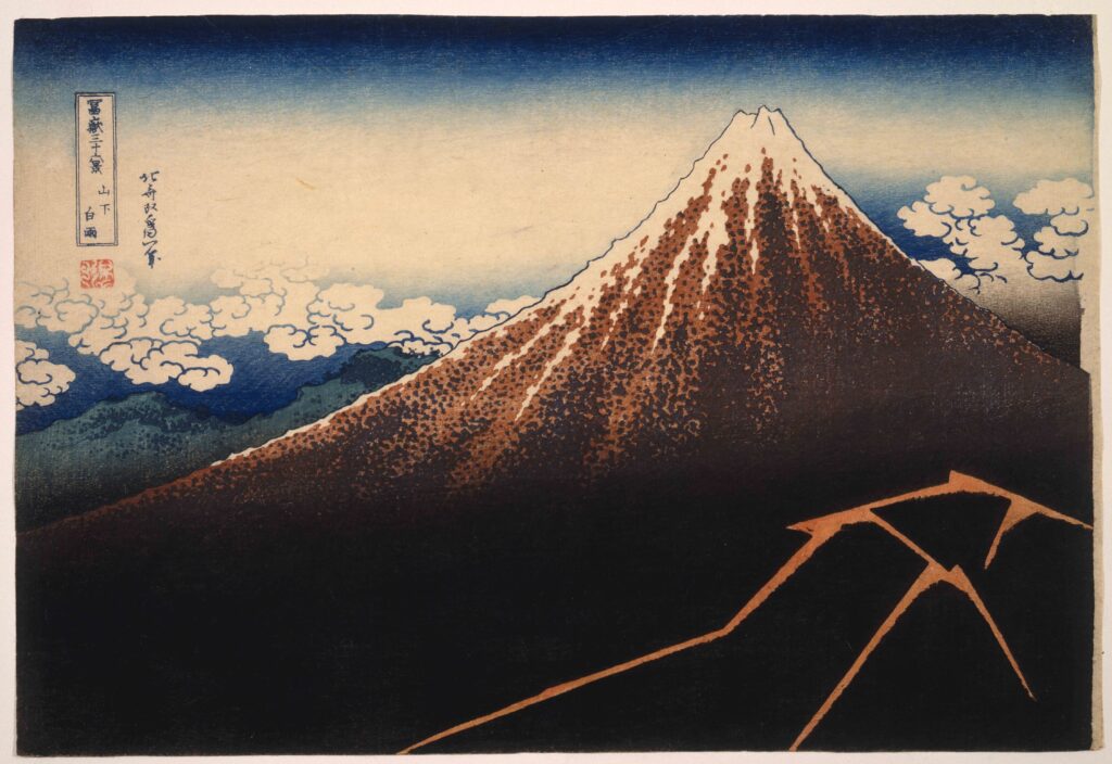 作品画像:冨嶽三十六景 山下白雨