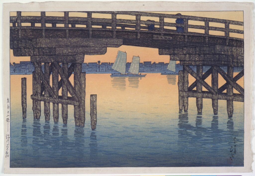 作品画像:東京十二題 深川上の橋