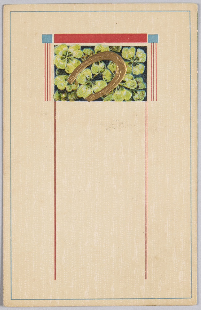 作品画像:植物 絵葉書 かたばみに蹄鉄