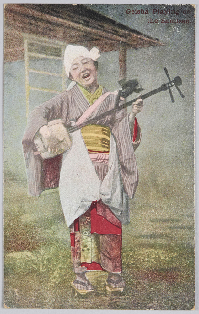 作品画像：Geisha Playing on the Samisen.