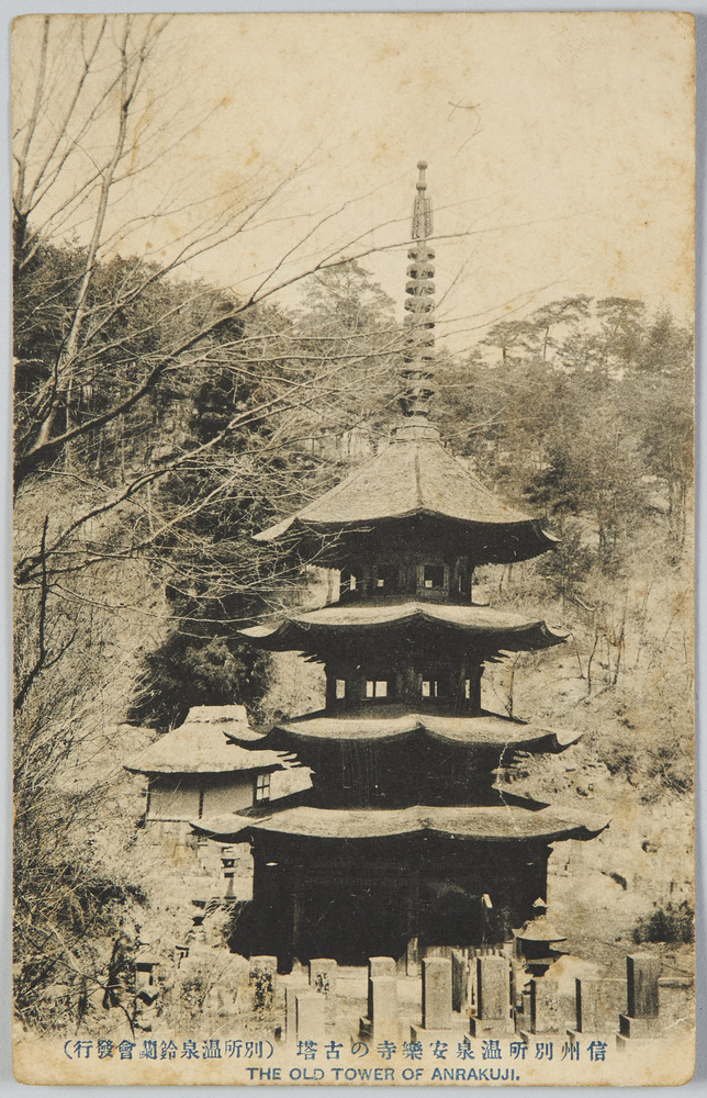 作品画像:信州別所温泉安楽寺の古塔