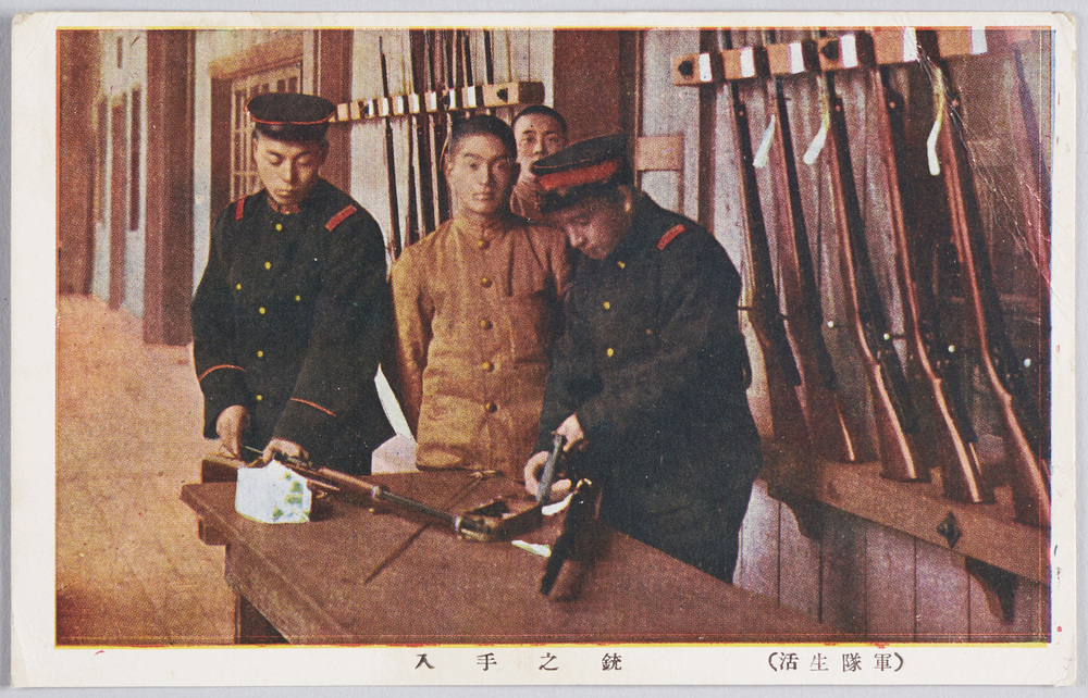 作品画像:(軍隊生活) 銃の手入