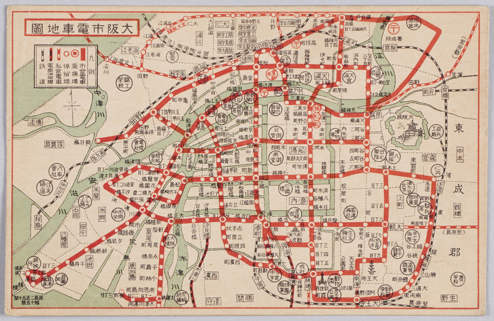 作品画像:大阪市電車地図