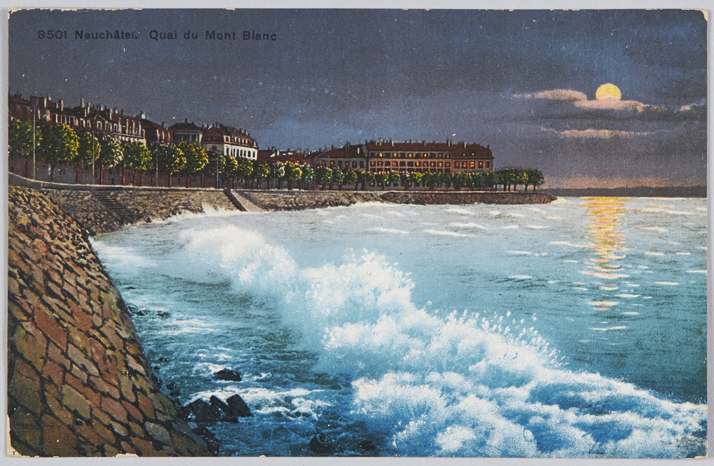 作品画像:Neuchatel, Quai du Mont Blanc.