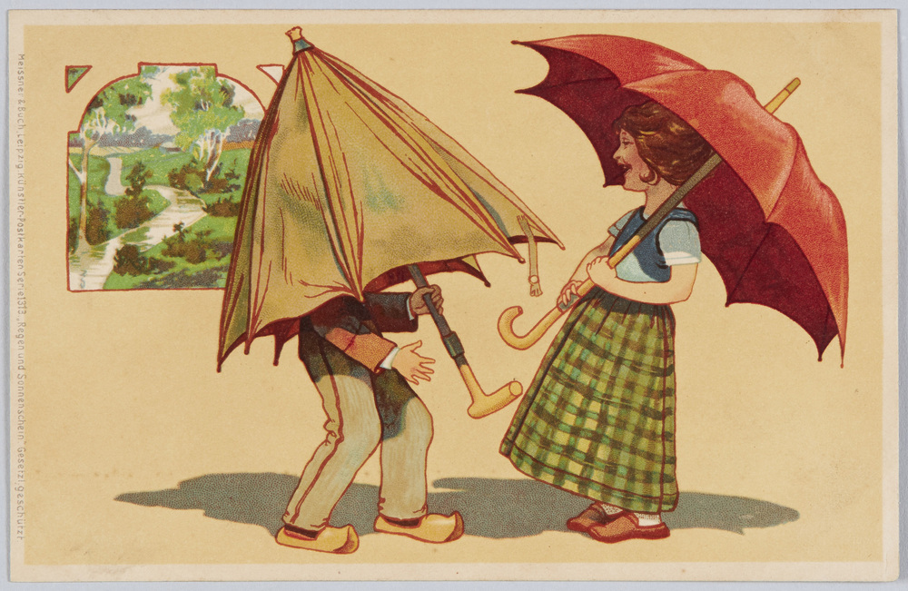 作品画像:傘と子供たち(4)(美術絵葉書シリーズ1313)(外国製)