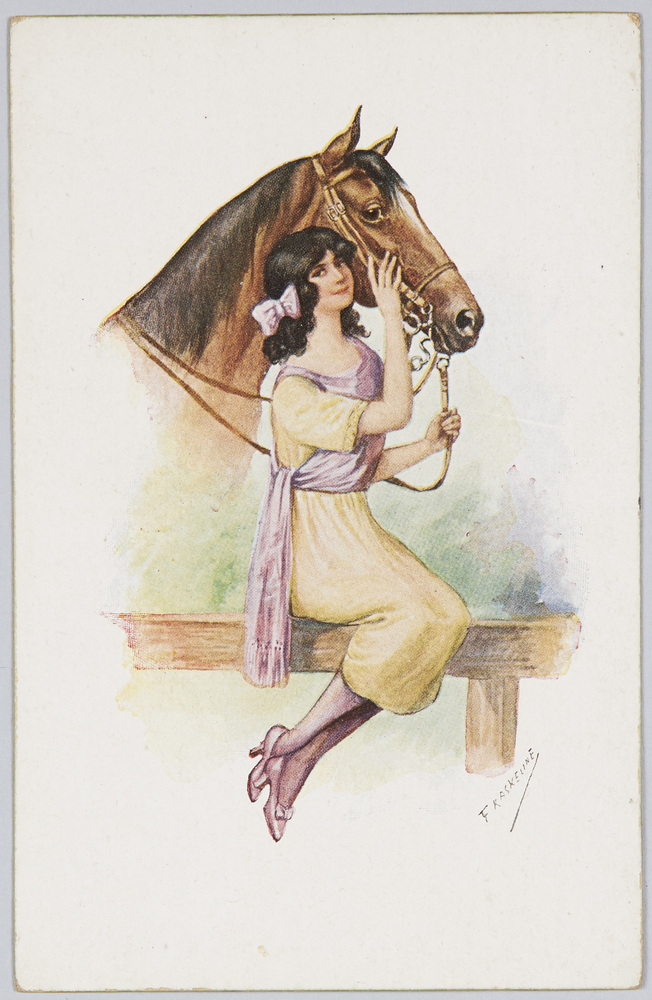 作品画像:女性と馬