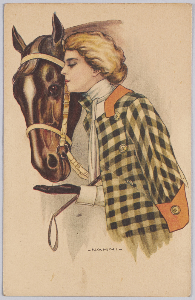 作品画像:女性と馬(外国製)