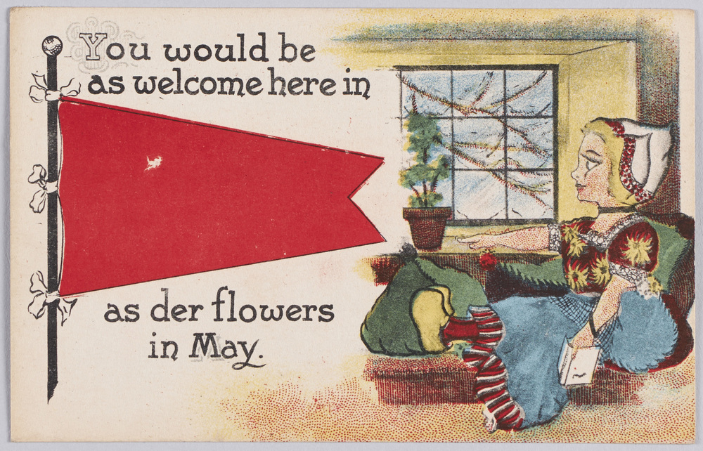 作品画像:窓辺 You would be as welcome here in as der flowers in May.(Pennant Series No.910.)(外国製)