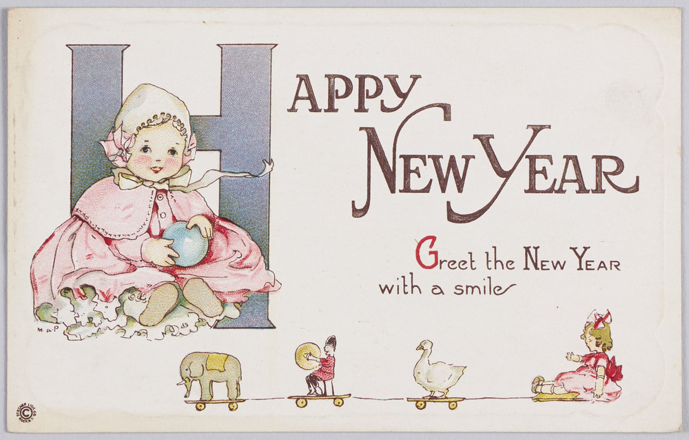 作品画像:HAPPY NEW YEAR. Greet the NEW YEAR with a smile. (Series 884B)(外国製)