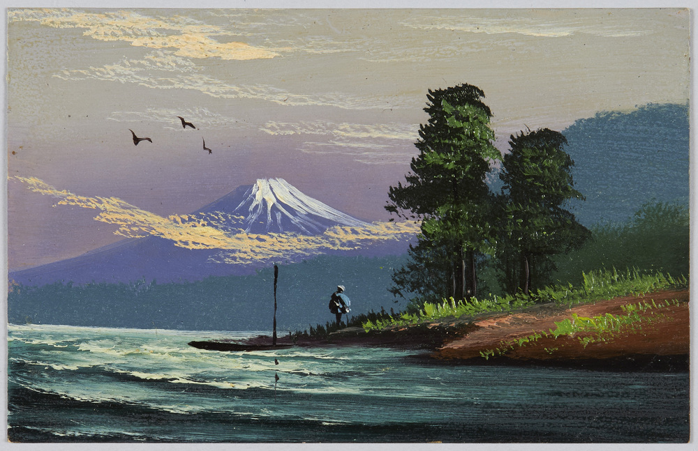 作品画像：富士山を望む水辺