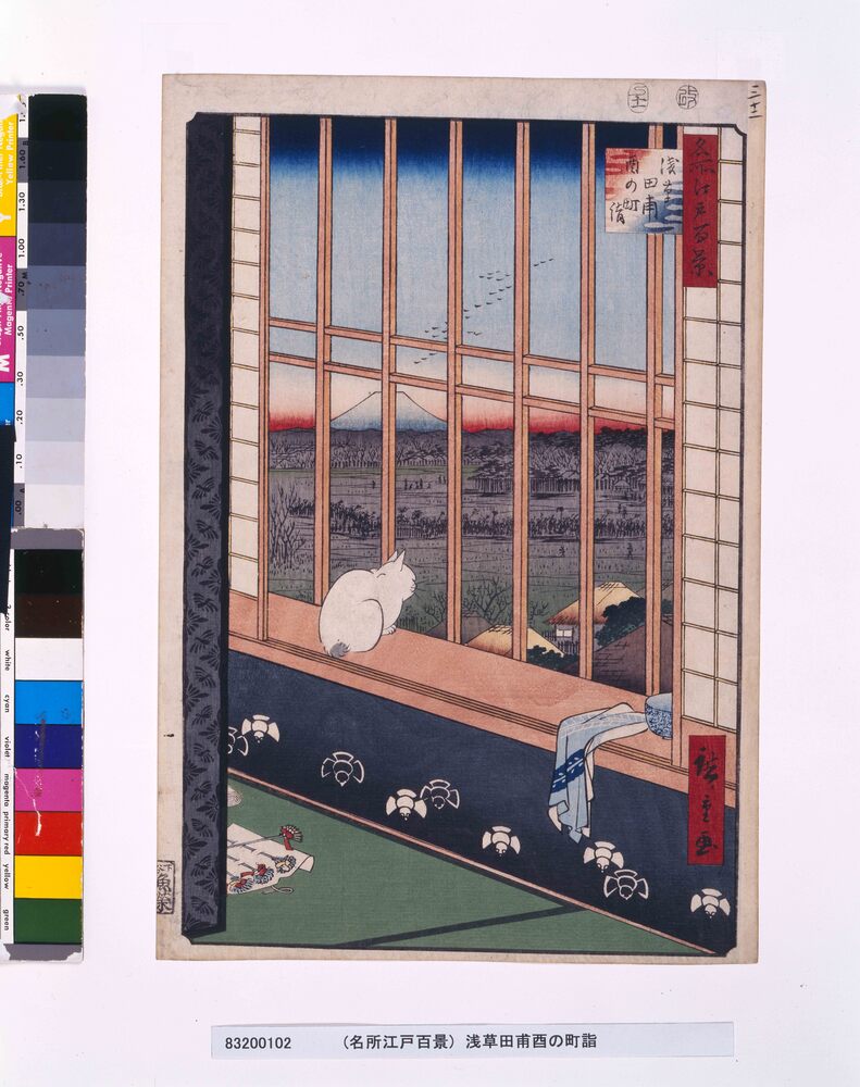 作品画像:名所江戸百景 浅草田甫酉の町詣