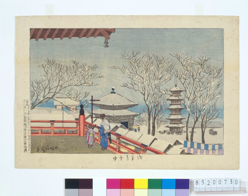 浅草寺雪中