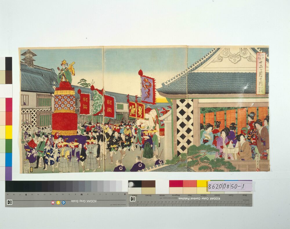 作品画像：江戸風俗十二ケ月之内 六月山王祭
