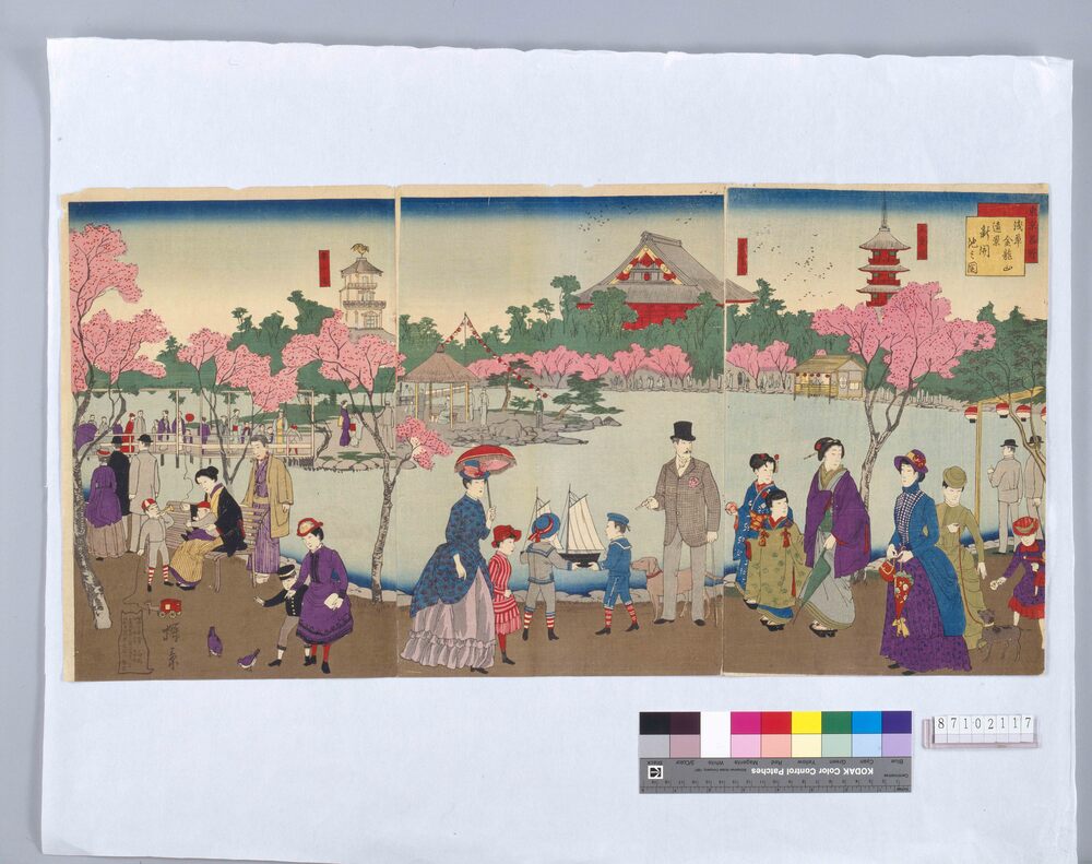 作品画像:東京名所浅草金龍山遠景新開池之図