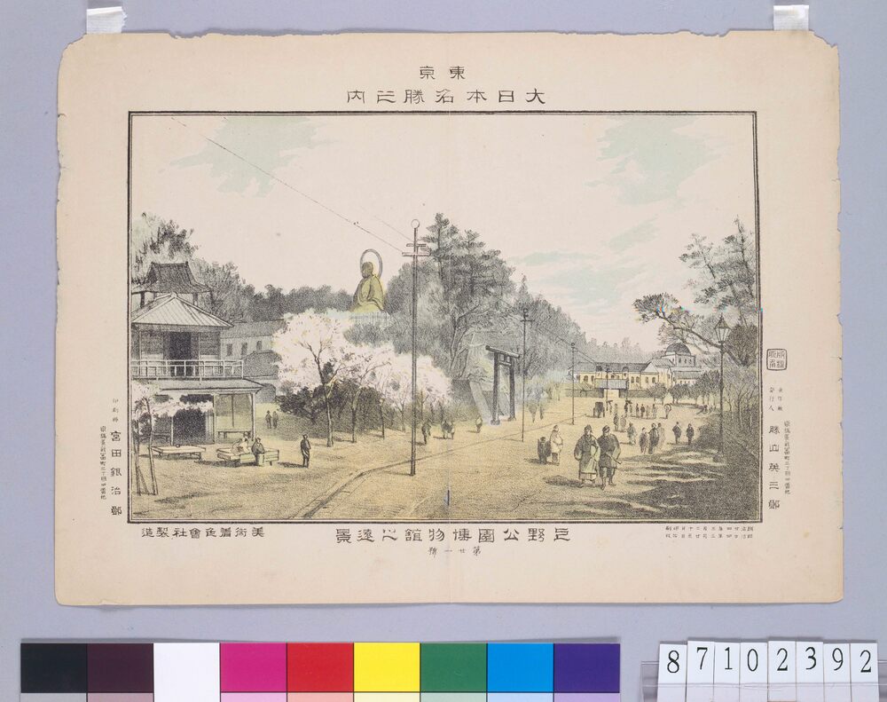 東京 大日本名勝 上野公園博物館之遠景 第廿一號