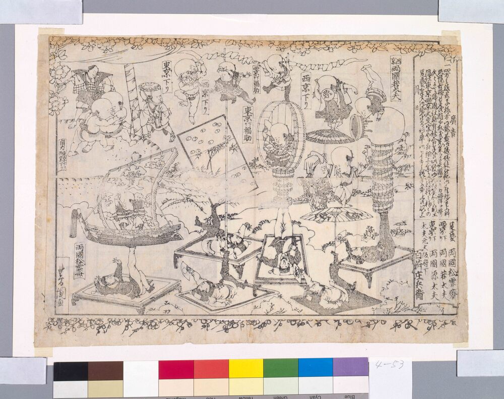 作品画像：興行チラシ(足芸 両国松雲斎)
