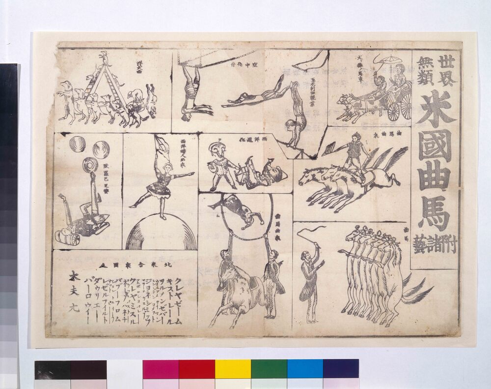 作品画像:興行チラシ(世界無類米国曲馬附諸芸)