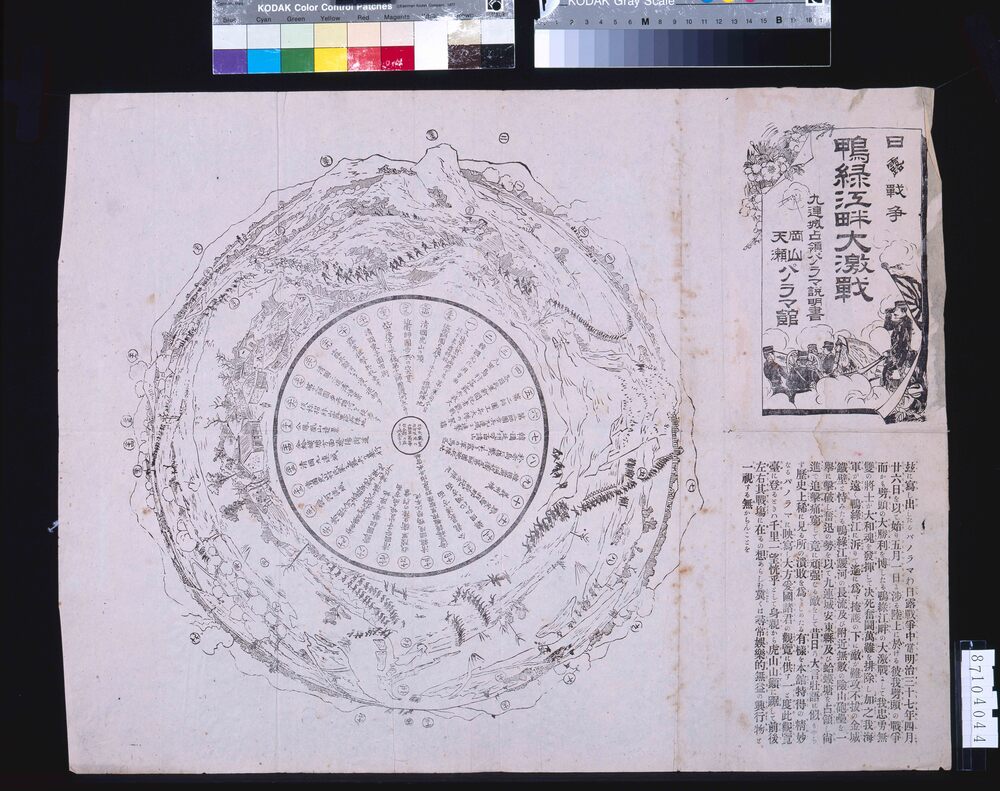 作品画像：日露戦争鴨緑江畔大激戦パノラマ図