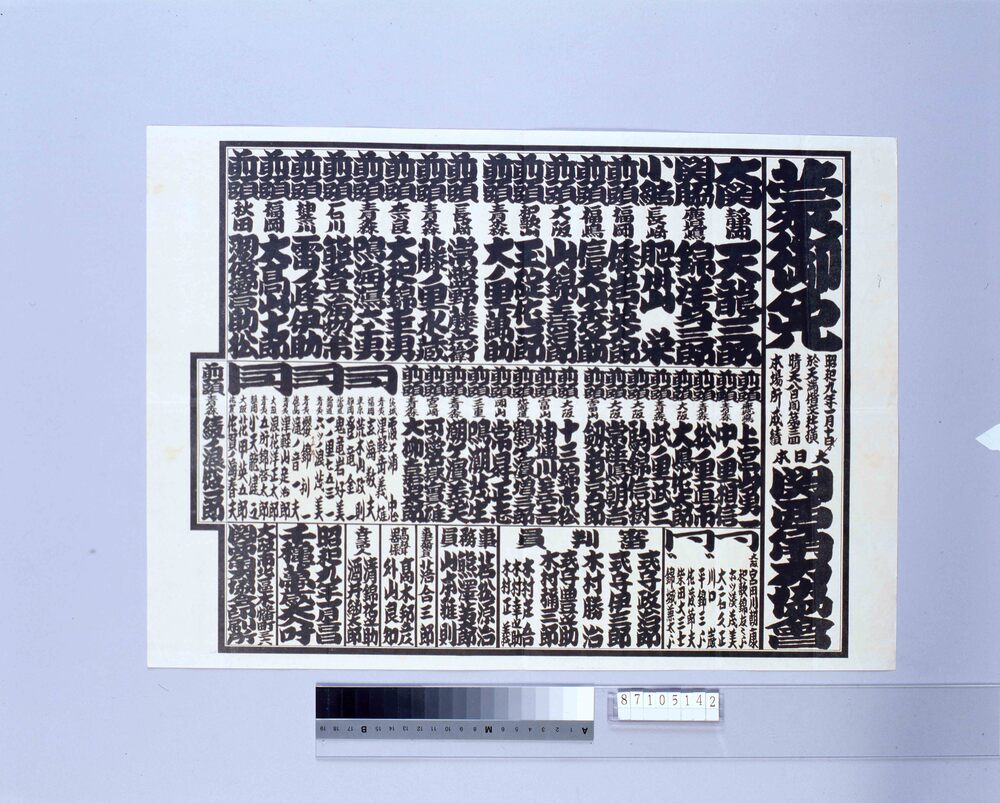 作品画像：番付 関西角力協会