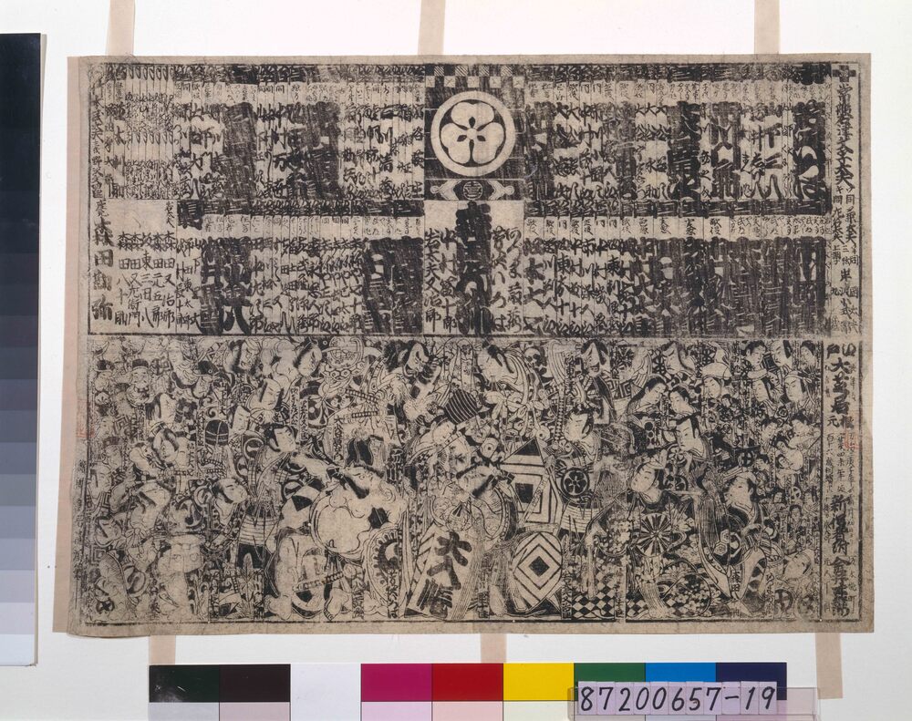 作品画像：顔見世番付(安永4年森田座)
