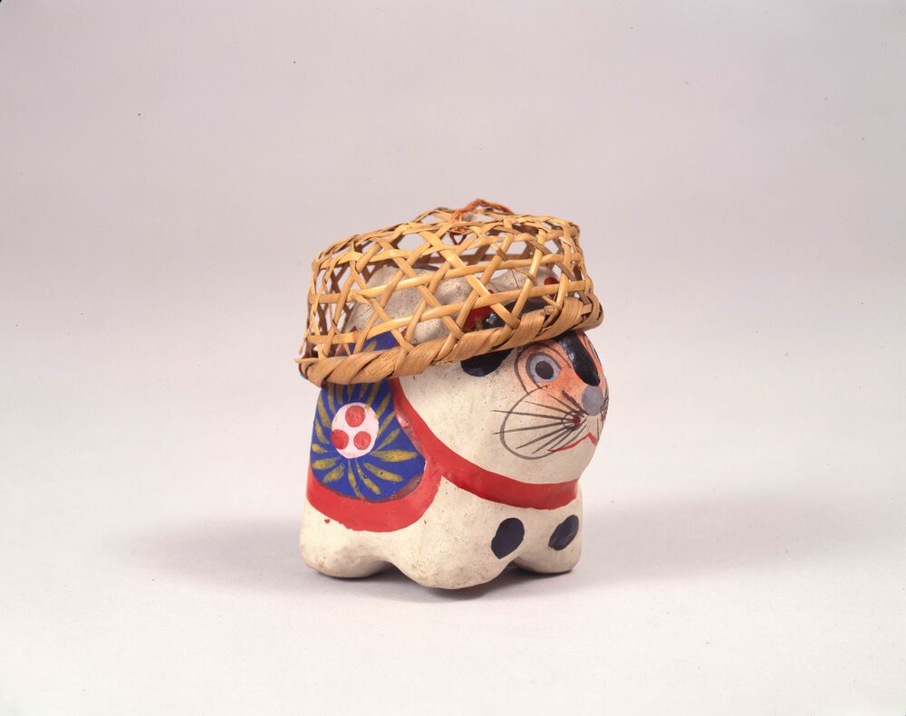 作品画像：郷土玩具 浅草 ざるかぶり犬