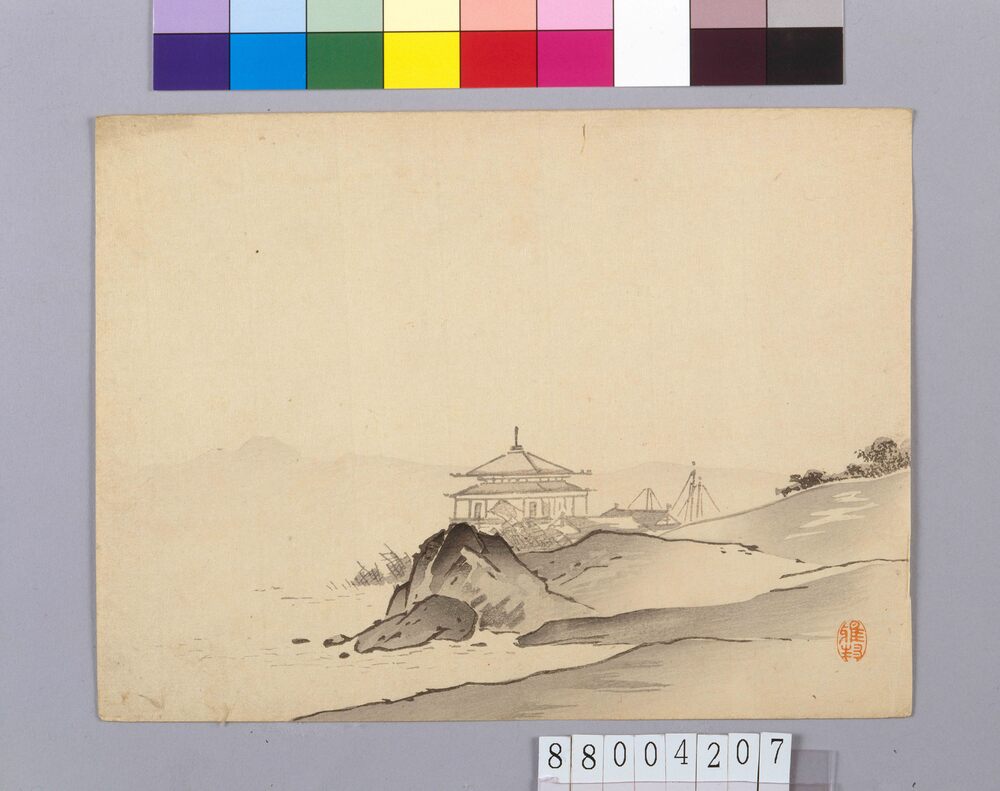 作品画像:楼閣山水図