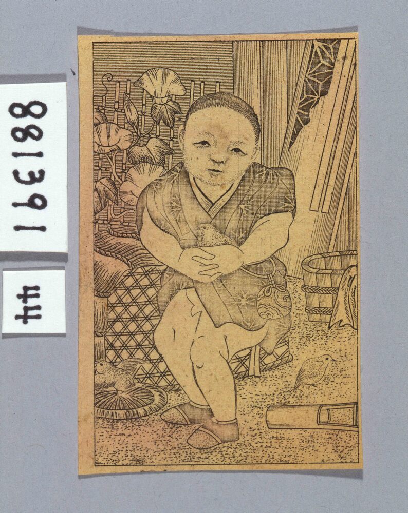[鳥を抱く童]