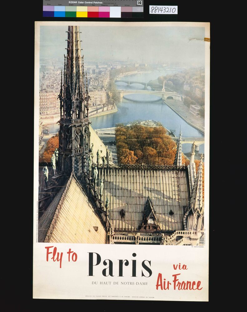作品画像:ポスター Fly to Paris via Air France