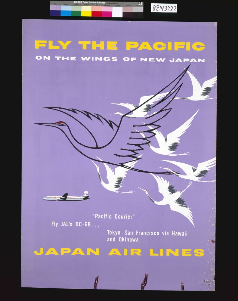 ポスター FLY THE PACIFIC ON THE WINGS OF NEW JAPAN