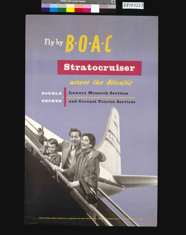 作品画像:ポスター Fly by B・O・A・C Stratocruiser across the Atrantic