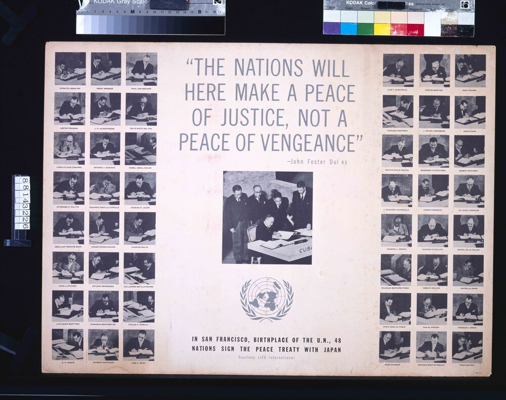 作品画像:ポスター THE NATIONS WILL HERE MAKE A PEACE OF JUSTICE. NOT A PEACE OF VENGEANCE
