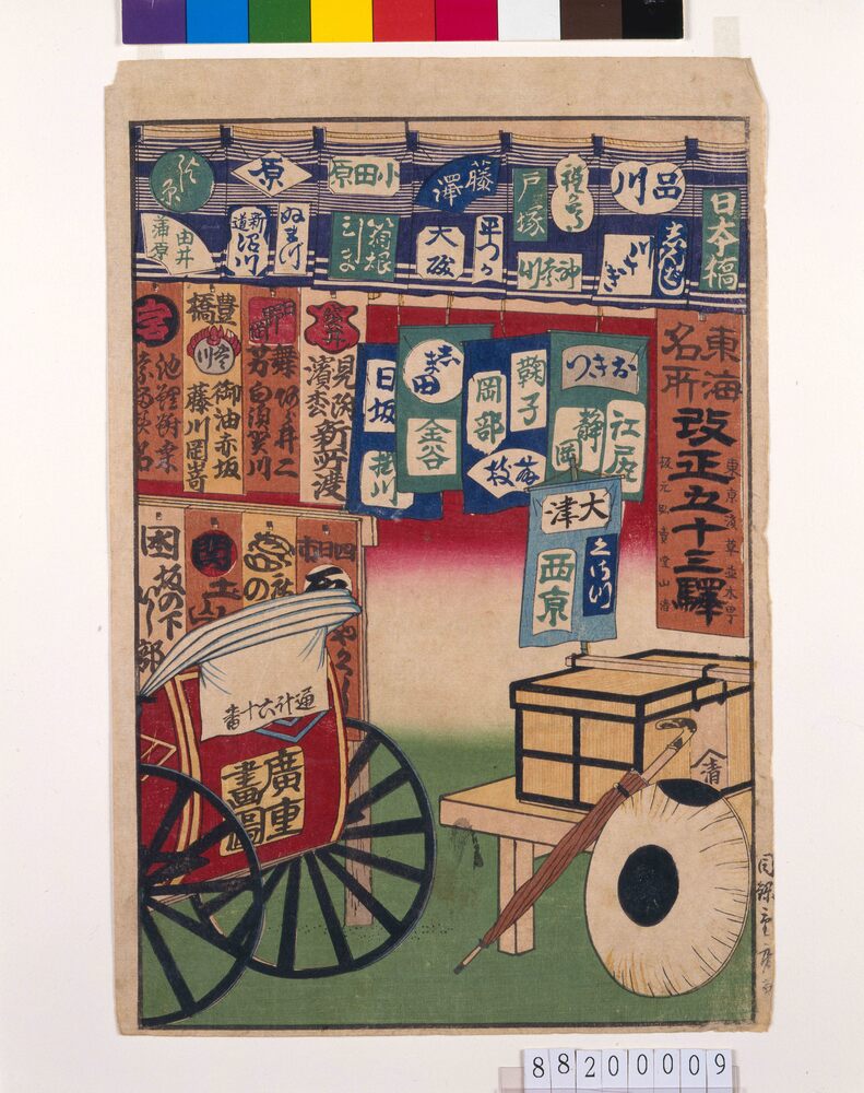 作品画像：東海名所改正五十三駅 目録