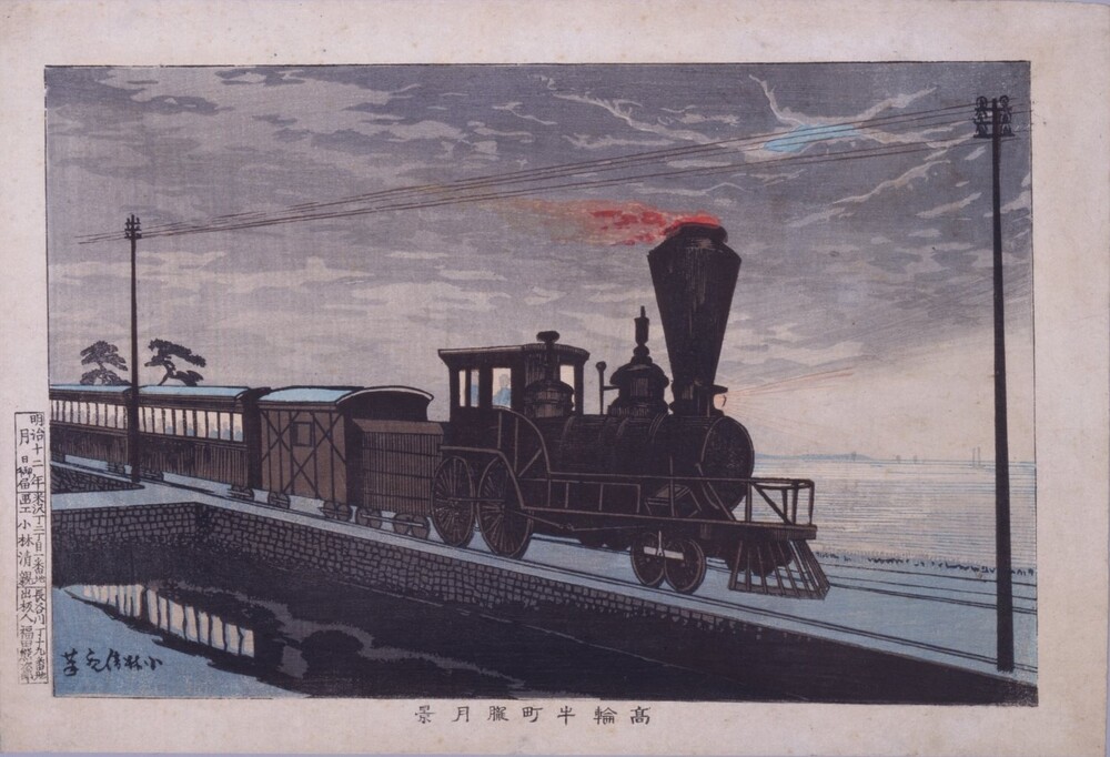 作品画像:高輪牛町朧月景