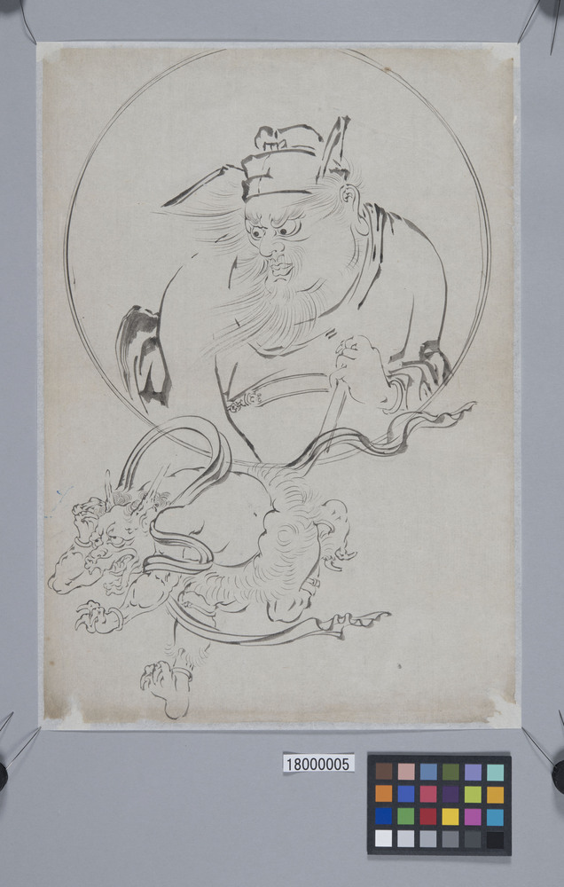 作品画像:円窓鍾馗と鬼