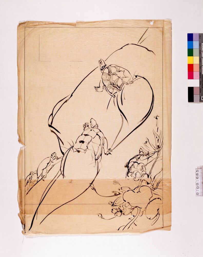 作品画像:下絵 蓬莱亀