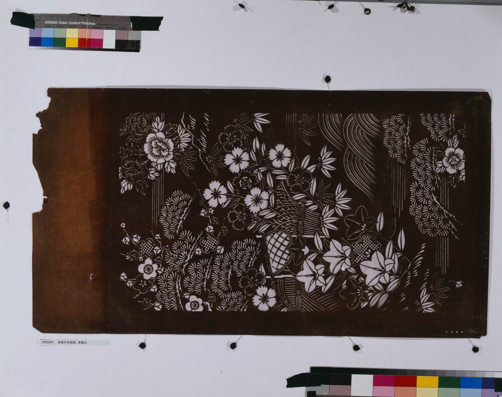 作品画像:長板中形型紙 茶屋辻