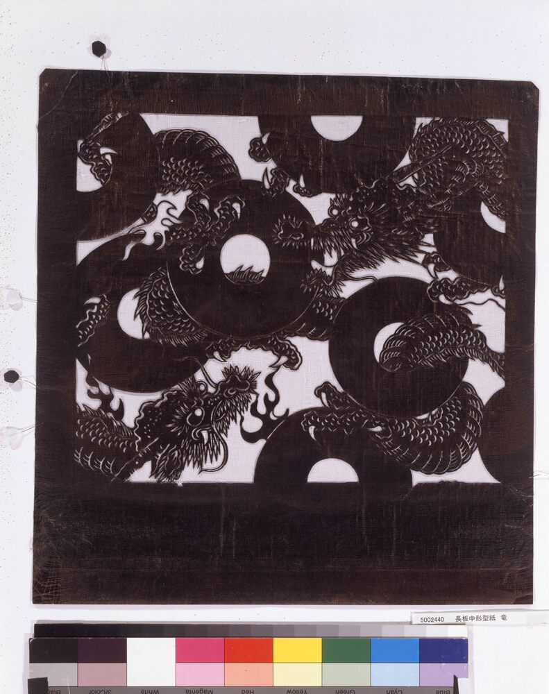 作品画像:長板中形型紙 竜