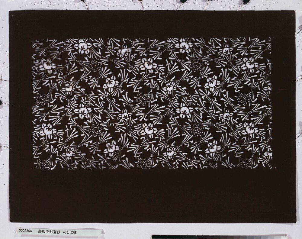 作品画像:長板中形型紙 のしに橘