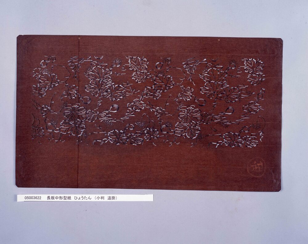 作品画像:長板中形型紙 ひょうたん (小判 追掛)