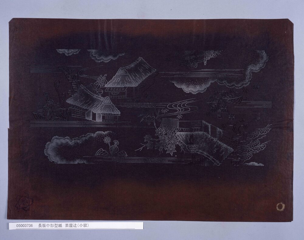 作品画像:長板中形型紙 茶屋辻(小紋)