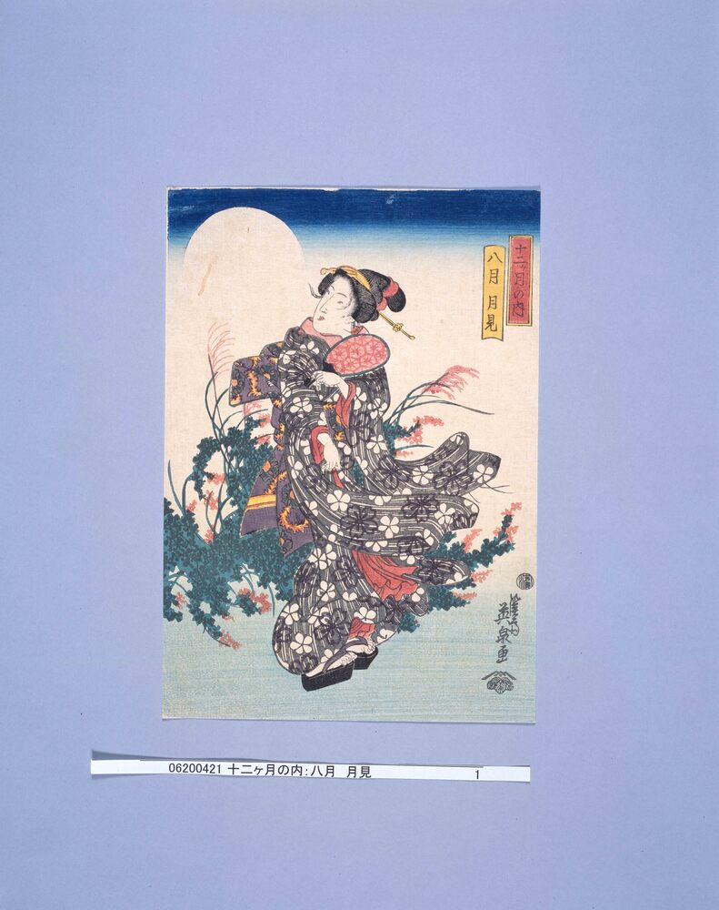作品画像:十二ヶ月の内 八月 月見