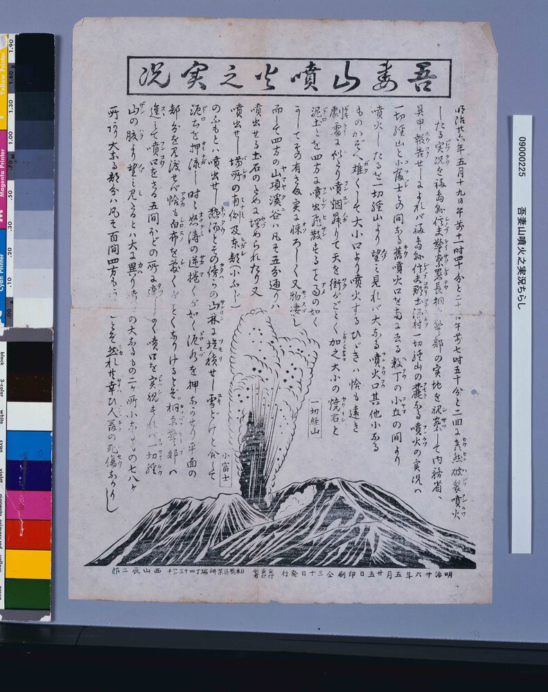 作品画像：吾妻山噴火之実況ちらし
