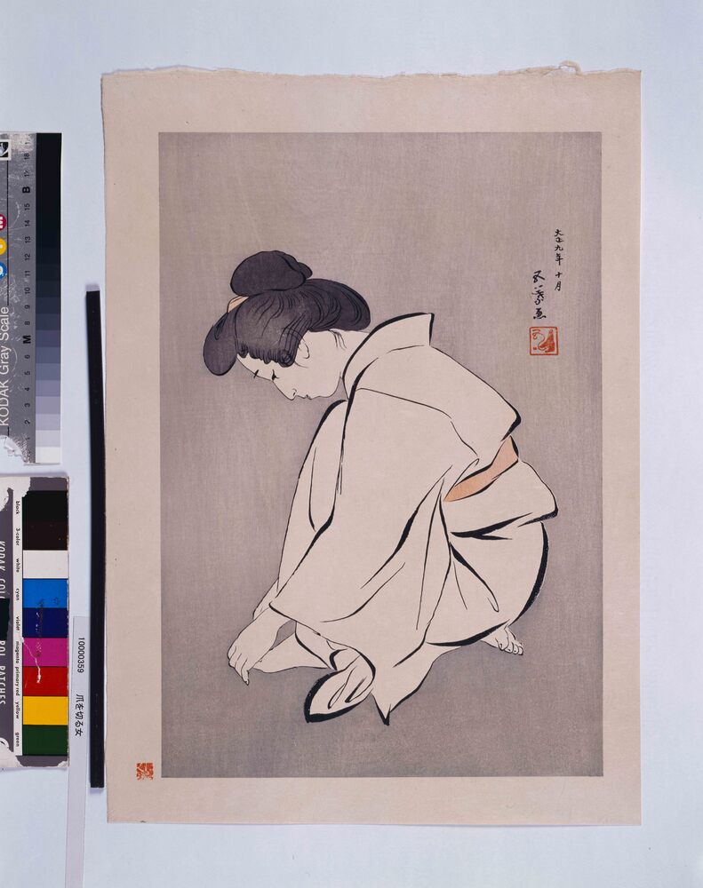 作品画像:爪を切る女