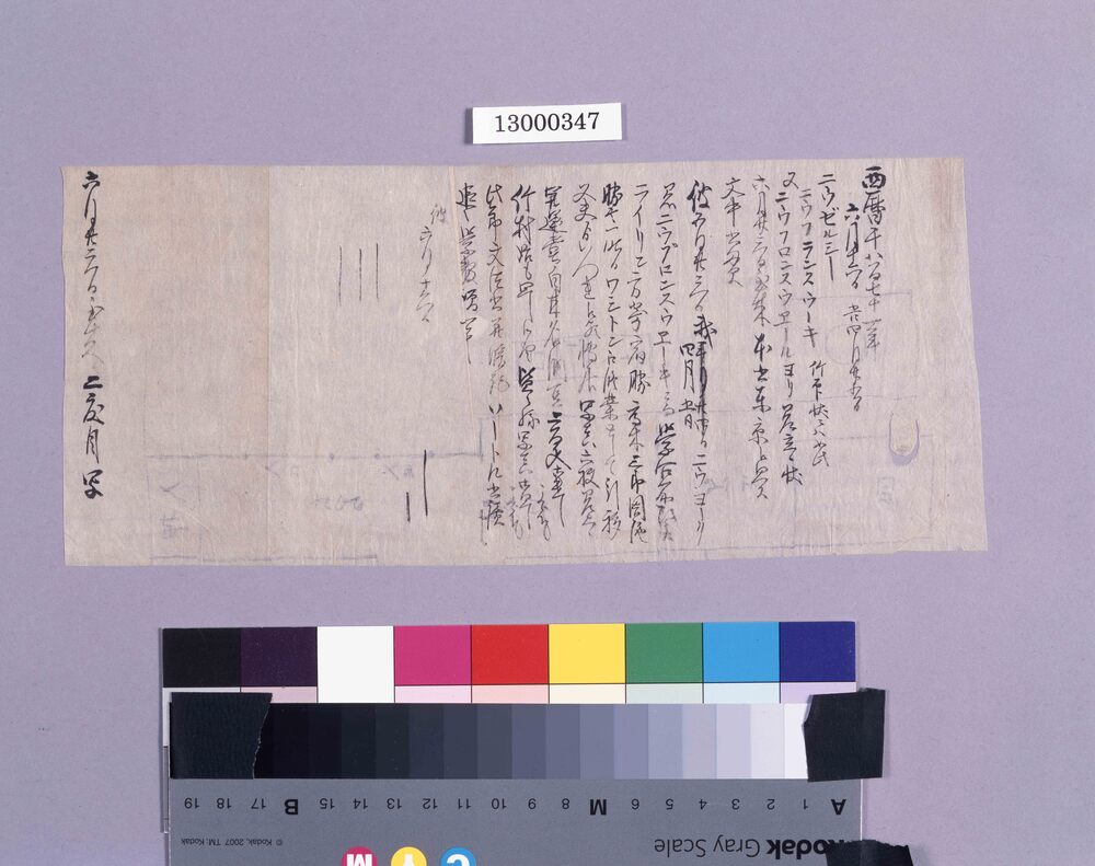 作品画像:川村清雄書簡要約(ニューブランスウィックより学業につき報告)
