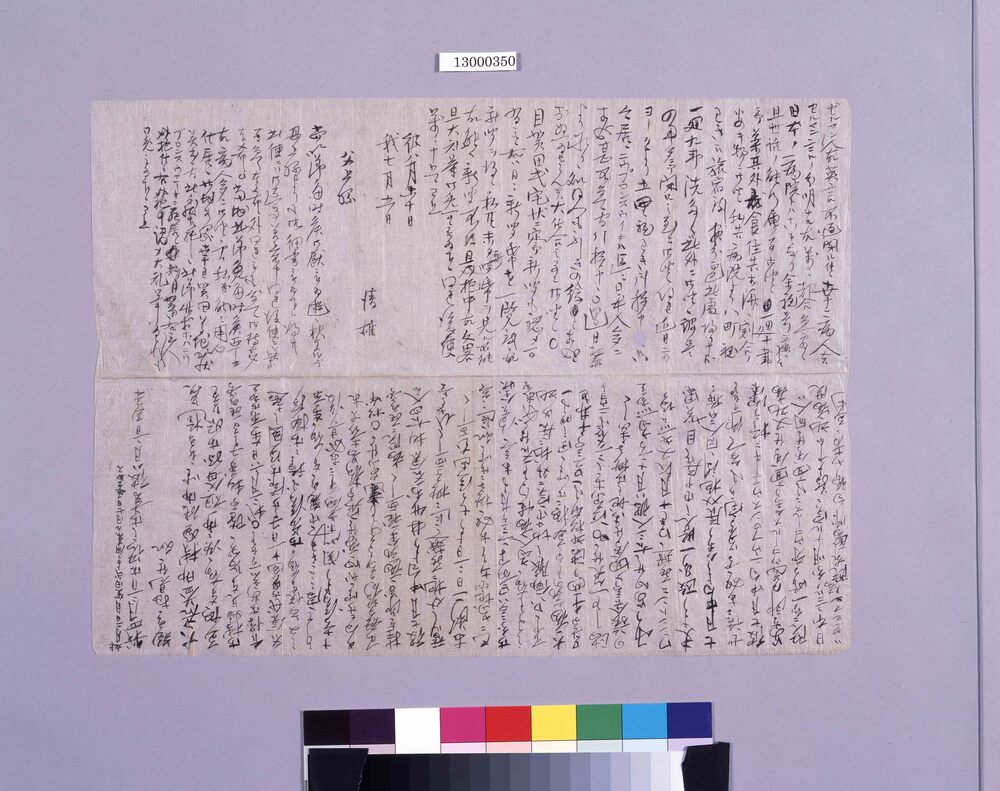 作品画像:川村帰元宛書簡(ニューヨークより 江原素六に面会他報告)
