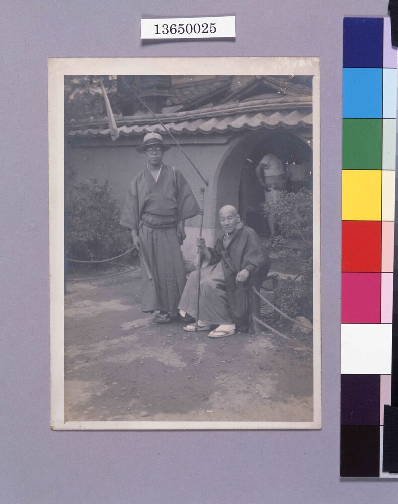 作品画像：川村清雄と梶本巌雄(奈良にて)