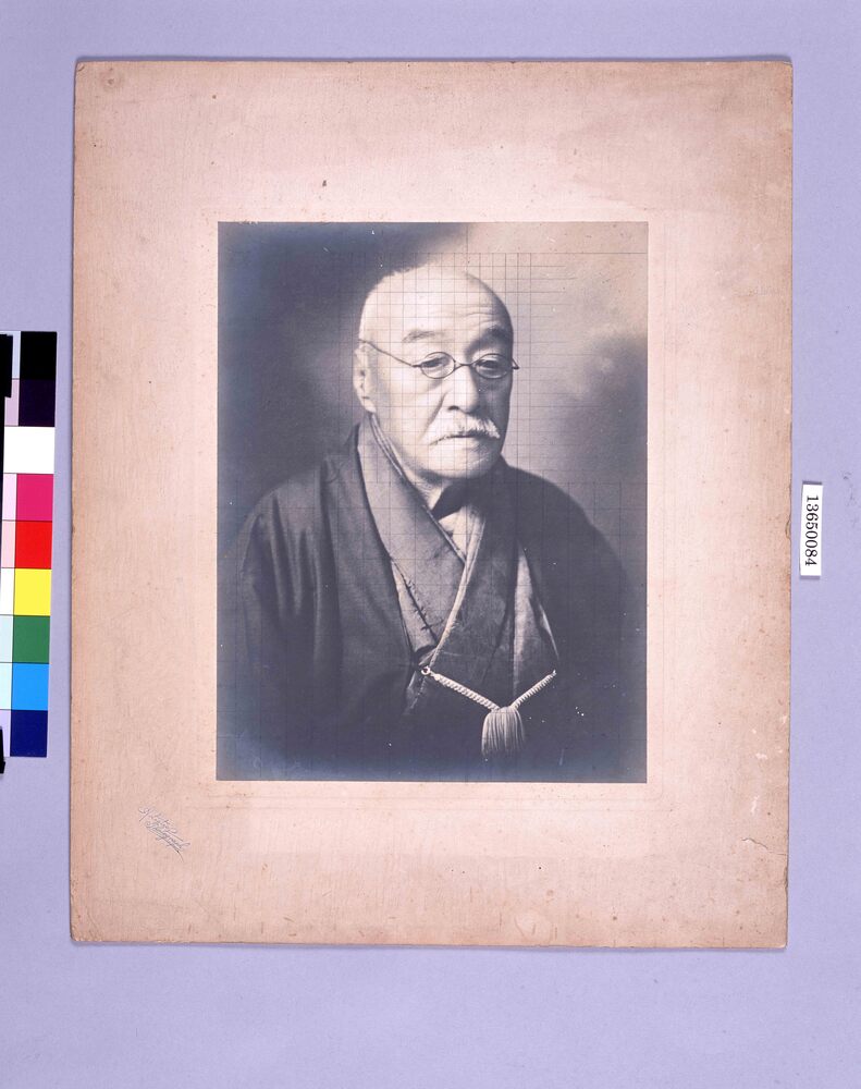 作品画像:酒巻興敬肖像(方眼線入り)