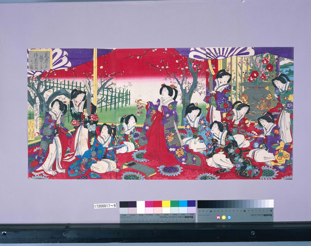 作品画像:亀井戸梅やしき御遊覧の図